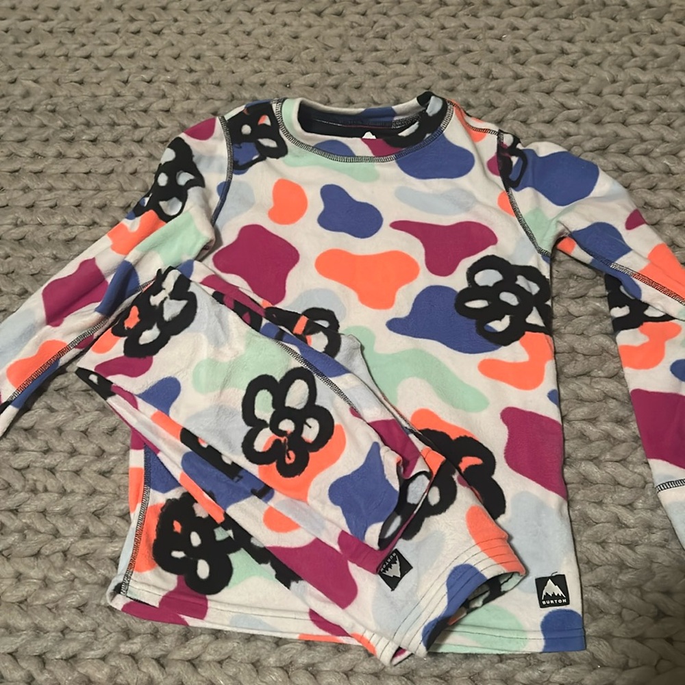 Burton girls fleece base layer for skiing/snowboarding